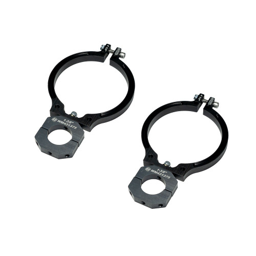 Fire Suppression Mount - Clamp-On - 1-5/8 in Tubing - 4-3/8 in Fire Bottle - Aluminum - Black Anodized - Pair