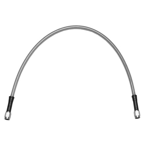 AN Hose Assembly - Flexline - 20 in Long - 3 AN Hose - 3 AN Straight Female to 3 AN Straight Female - Braided Stainless - PTFE Lined - Each