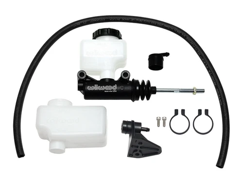 Master Cylinder - Compact - 0.625 in Bore - 1.120 in Stroke - Direct or Remote Side Reservoir - Aluminum - Black Paint Kit