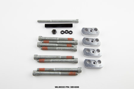 Brake Caliper Spacer - 1.250 in Thick Rotor - O-Rings / Hardware Included - Aluminum - Natural - Narrow Dynapro / Forged Narrow Dynalite Calipers - Kit
