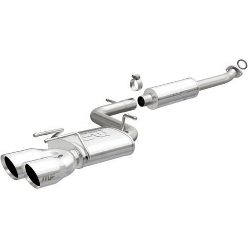 Exhaust System - Street Series - Cat-Back - 2-1/2 in Diameter - Dual 4 in Polished Tips - Stainless - Natural - 2.5 L - Toyota Camry 2018-24 - Kit