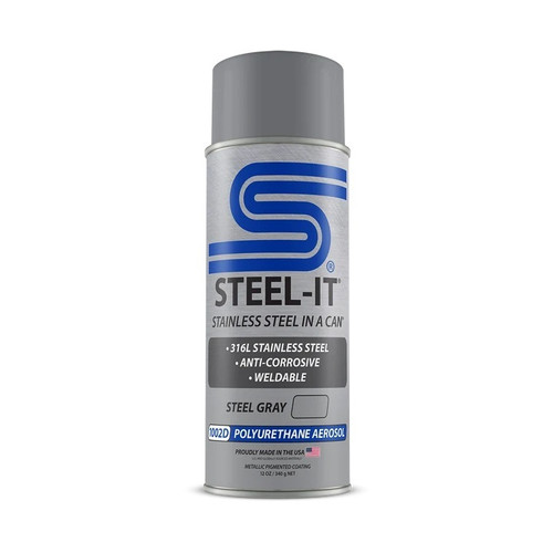Paint - Stainless Steel in a Can - Urethane - Weldable - Non-Corrosive - Steel Gray - 12 oz Aerosol - Each