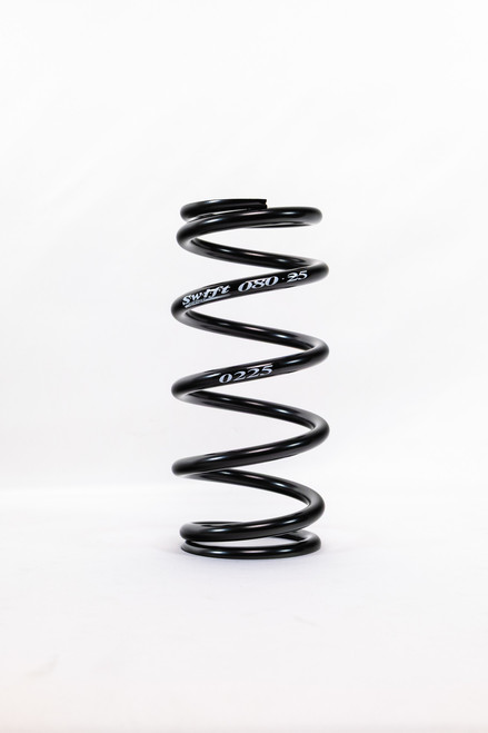 Coil Spring - Coil-Over - 2.5 in ID - 8 in Length - 225 lb/in Spring Rate - Steel - Black Powder Coat - Each