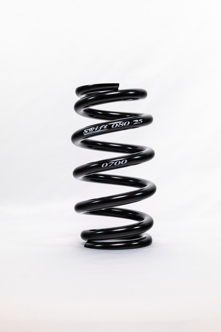 Coil Spring - Coil-Over - 2.5 in ID - 8 in Length - 700 lb/in Spring Rate - Steel - Black Powder Coat - Each