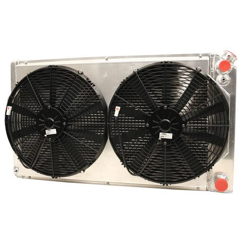 Radiator and Fan - MegaCool - 28 in W x 19 in H x 2.68 in D - Dual Fans ...