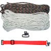 DIY 43" 550 Paracord Strap - White & Woodland Camo w/ Red Webbing