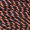 3-Strand Twisted Cotton 1/4 inch Rope - Black/Orange
