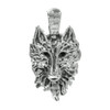 Silver Wolf Face Pendant