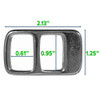 Rope Adjuster - 2 Hole - Dimensions