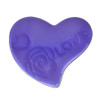 Acrylic Heart Spacer Bead - Purple