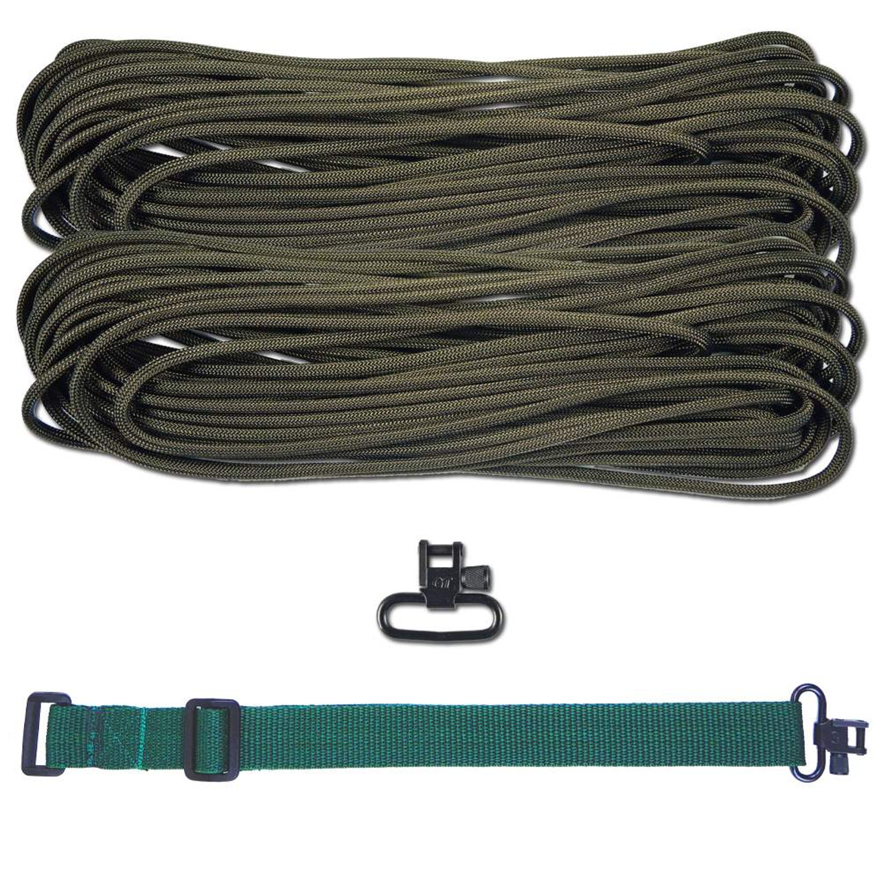 DIY 43 550 Paracord Strap - Olive Drab w/ Green Webbing