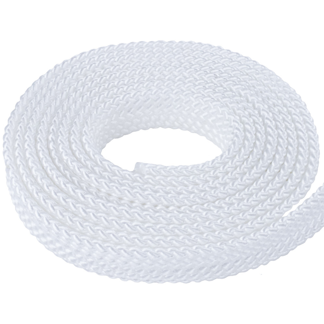 Solid Braid Nylon Rope (5/16 Inch, White, 25 Feet) 