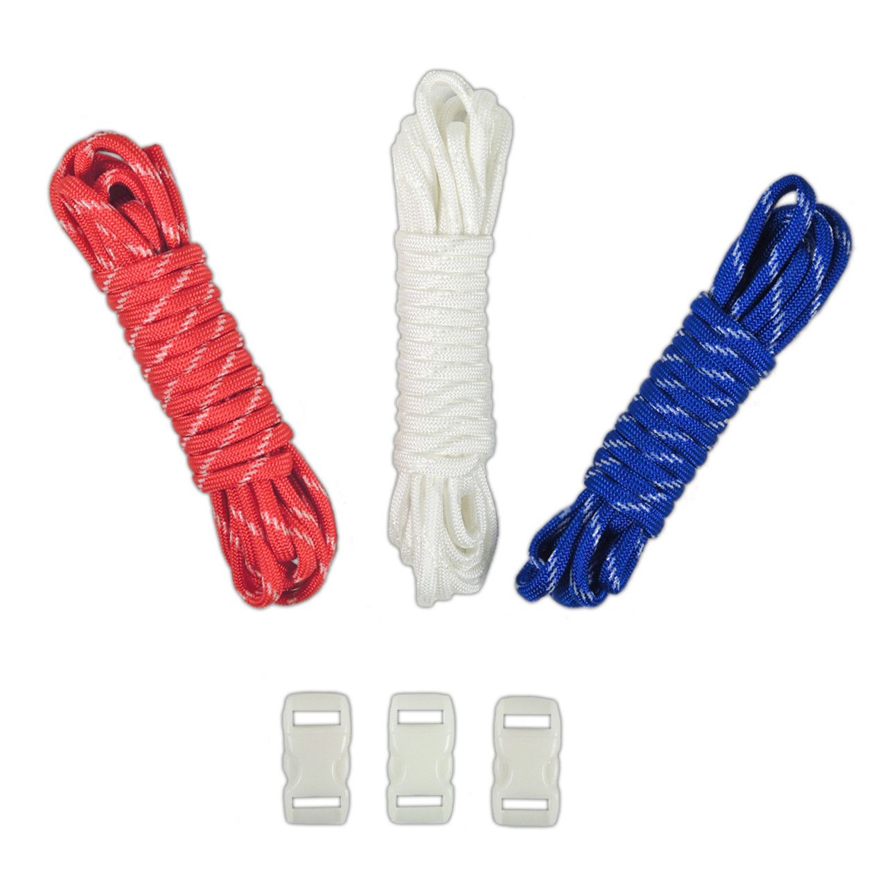 Paracord & Buckles Combo Kit - U.S.A. Glow In The Dark