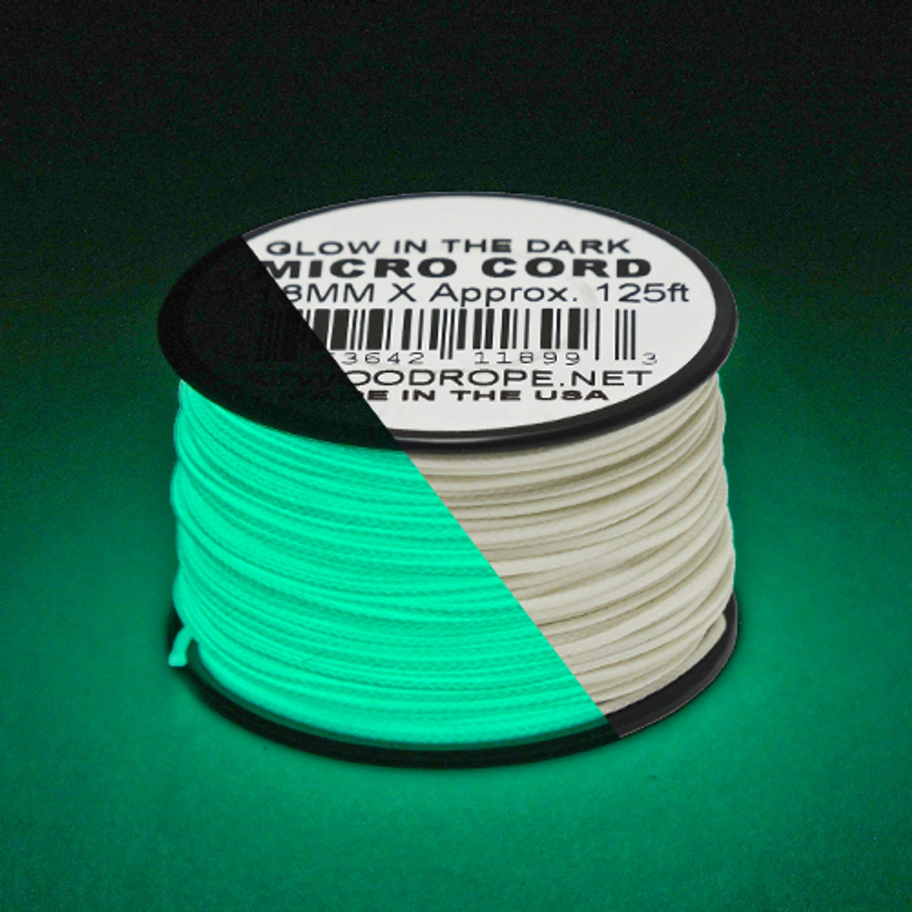 Glow in the Dark Micro Cord - 125' Spool