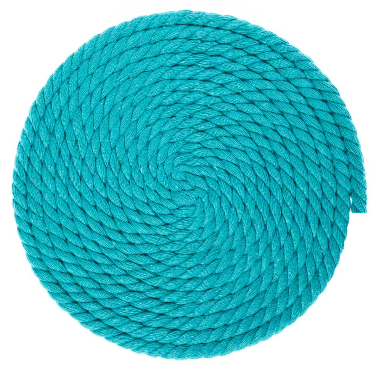 1/4 Inch Twisted Cotton Rope - Teal