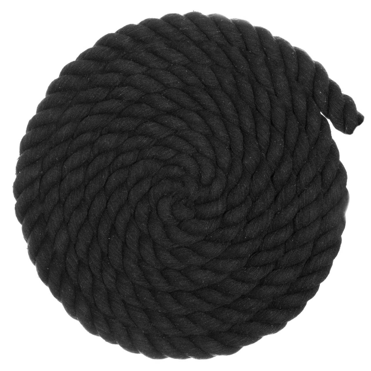 1 inch Twisted Cotton Rope - Black