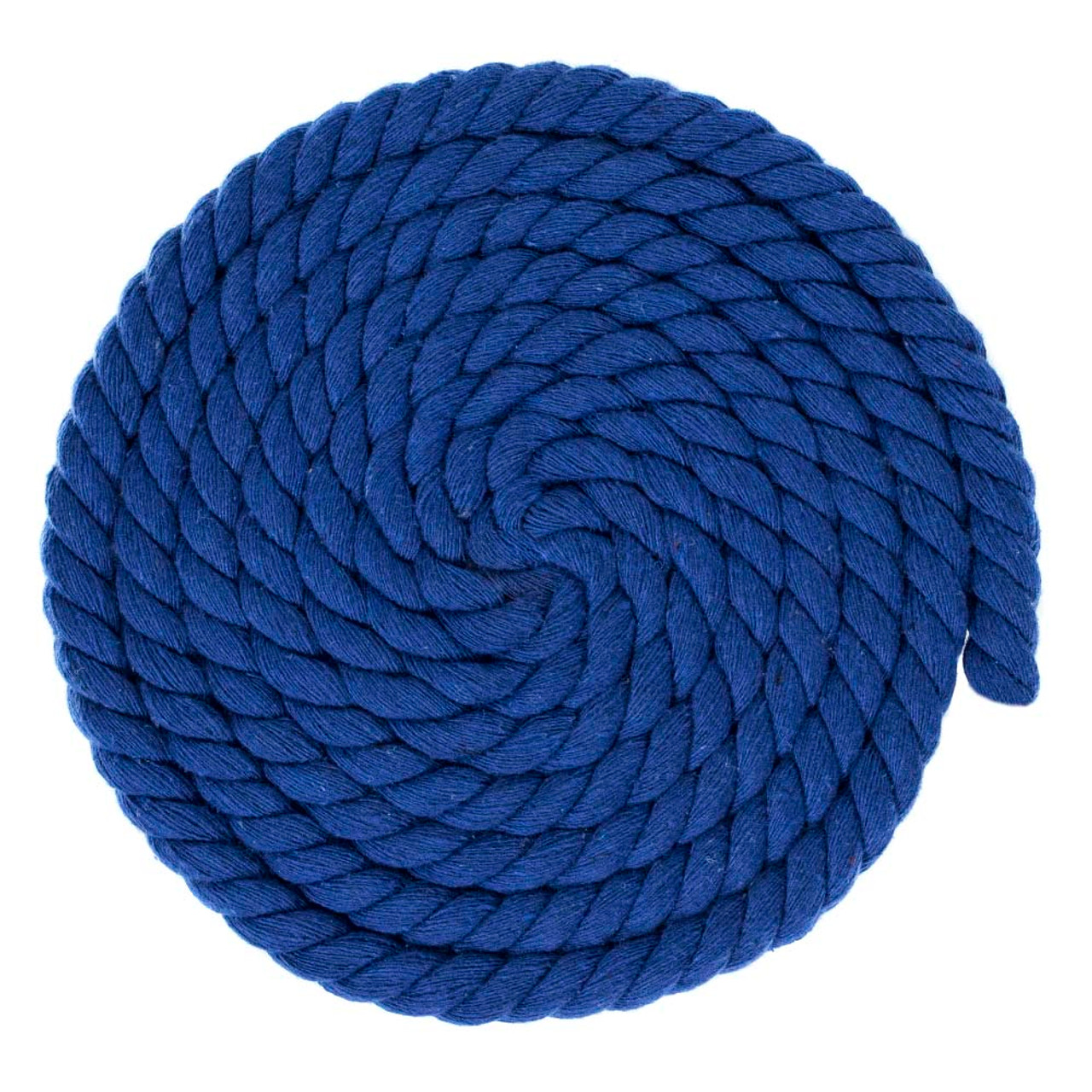 1/2 inch Twisted Cotton Rope - Royal Blue