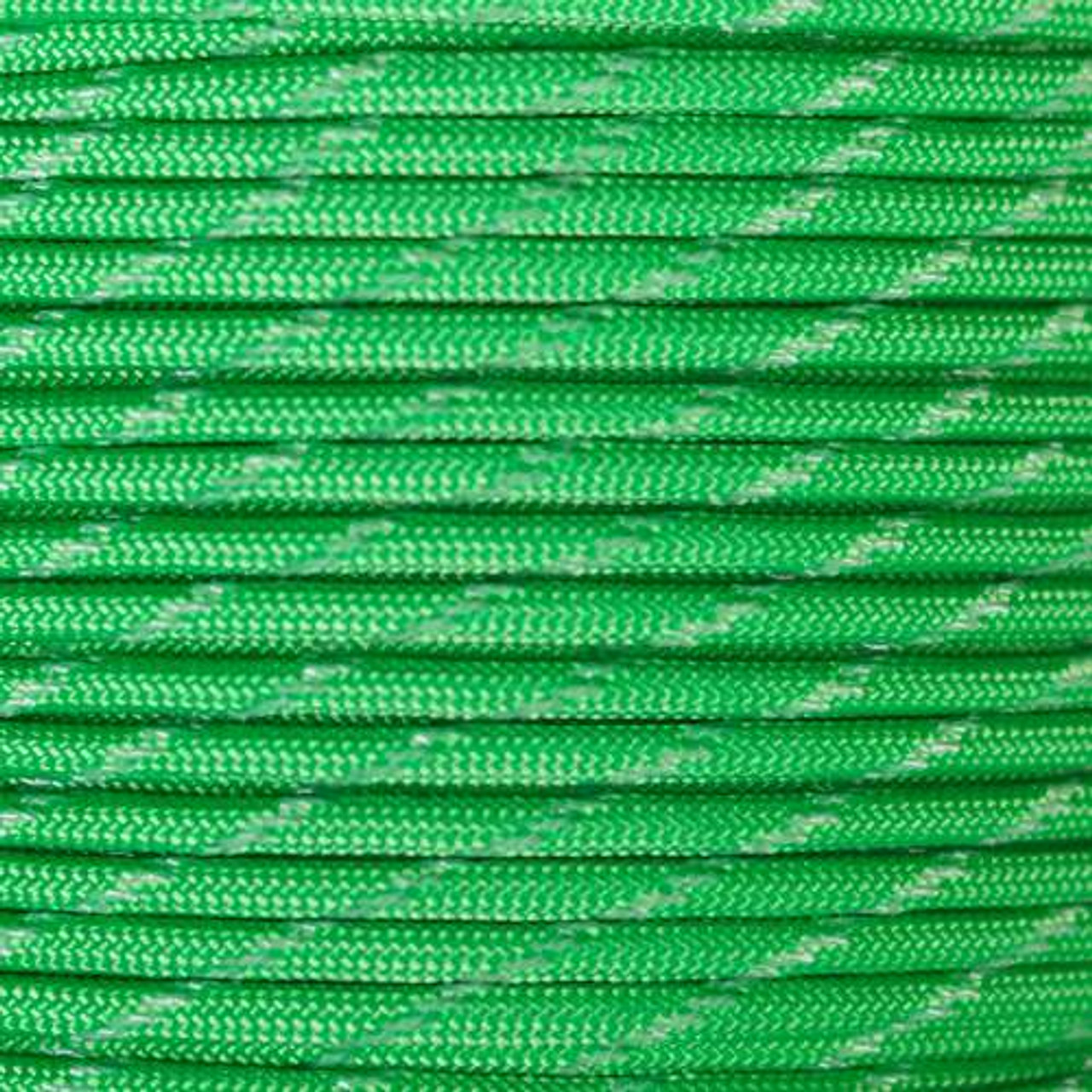 Neon Green 550 Paracord with Glow in the Dark Tracers