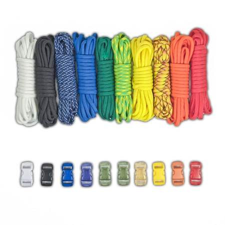 Paracord & Buckles Combo Kit Rainbow