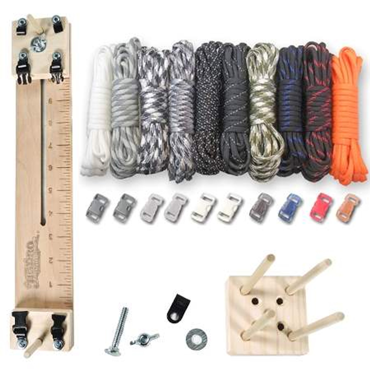 Paracord Crafting Kit w/ 10 Pocket Pro Jig & Monkey Form