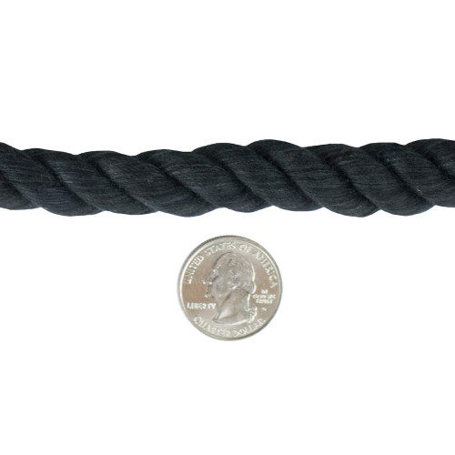 3-Strand Twisted Cotton 1/2 inch Rope - Brown