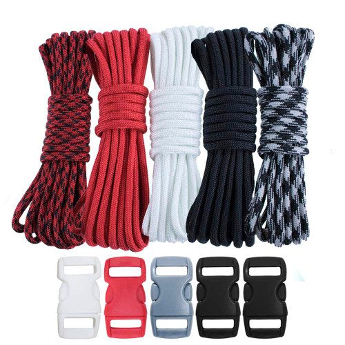 Paracord Planet 550lb Type III Paracord Combo Crafting Kits with Buckles 