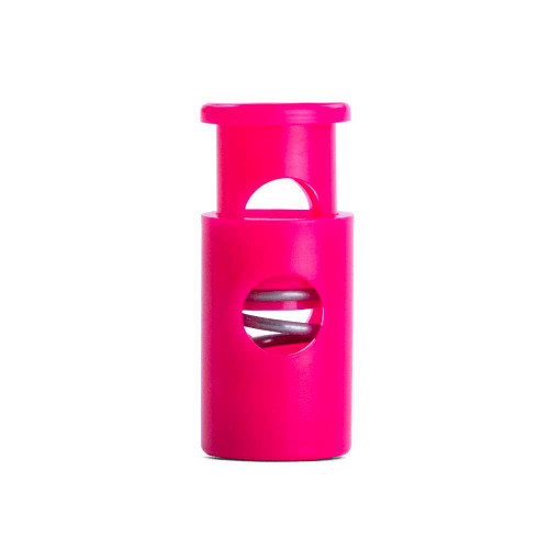 Single Barrel Hole Top Cord Lock - Neon Pink
