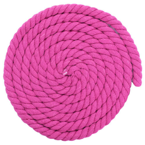 1/2 Inch Twisted Cotton Rope - Rose Red