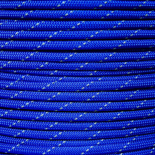 Electric Blue 550 Paracord with Reflective Tracers
