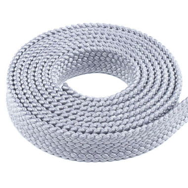 PolyPro 1in Flat Braid Rope - Silver Gray