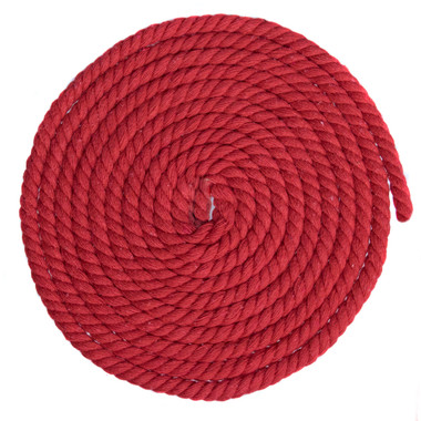 1/4 Inch Twisted Cotton Rope - Red