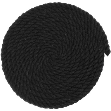 3/8 inch Twisted Cotton Rope - Black