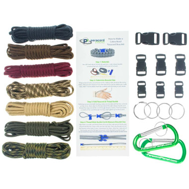 Shock Cord 325 Paracord Bracelet Commando Combo Kit (Paracord