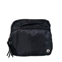 Square Double Zip Waist Bag/Sling Black - BEARPAW