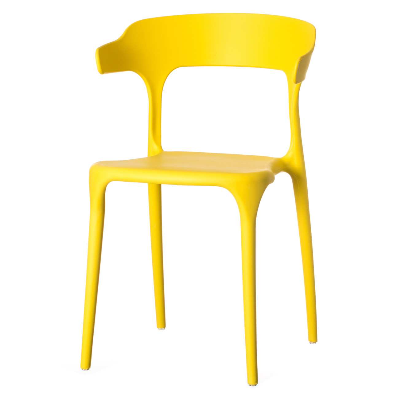 Buy Modern Plastic Outdoor Dining Chair with Open U Shaped Back