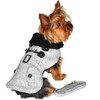 Doggie Design Grey Herringbone Coat with Leash 