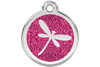  Red Dingo Glitter Dragonfly Dog ID Tag  