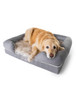 Paw Brands PupLounge Memory Foam Bolster Bed and Topper