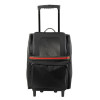 Petote RIO Black W/Stripe Rolling Carrier 3 in 1 carrier! Airline Approved Carrier, Back Pack, and Car Seat!! from PETOTE® 