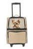 Petote RIO Classic - Khaki Rolling Carrier On Wheels Airline Approved Carrier, Back Pack, and Car Seat!! from PETOTE® 