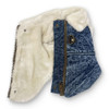 Dogo Denim Furry Runner Coat with Built In Harness 