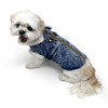 Dogo Denim Furry Runner Coat with Built In Harness 