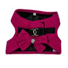  NYD Step-In Faux Suede Harness with Rhinestone Bow 