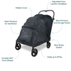 WonderFold Hudson FLATFOLD™ Pet Stroller, Black