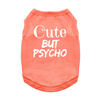 Cute But Psycho Dog Tank - Coral-FINAL SALE