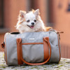 MERÏKH Small Nylon/Vegan Leather Beige Pet Carrier