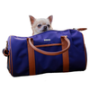 MERÏKH Medium Nylon/Vegan Leather Blue Pet Carrier