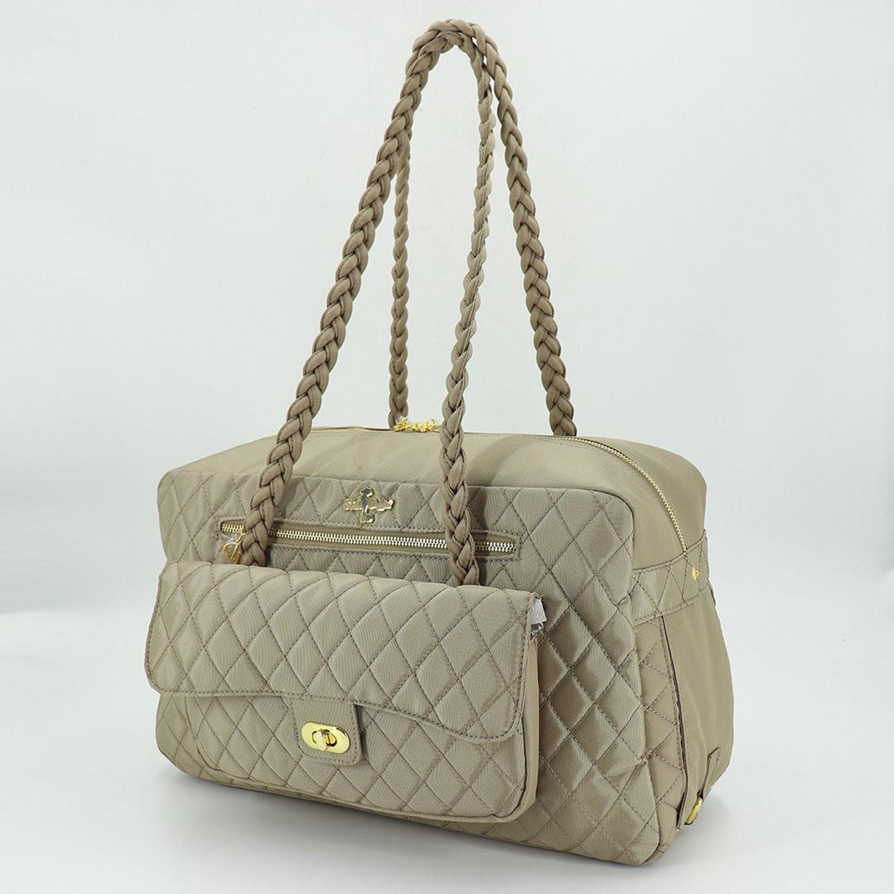 Chanel dog carrier