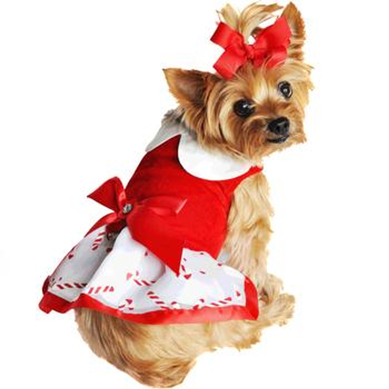 Doggie Design Holiday Candy Cane Harness Dress 