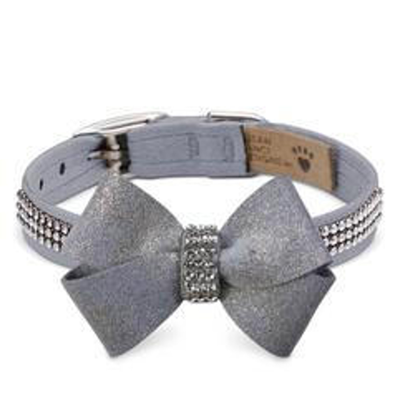  Susan Lanci Platinum Glitzerati Nouveau Bow 3 Row Giltmore Collar 